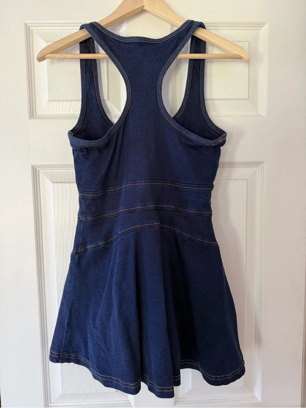Akira Audrey Denim Mini Dress Romper